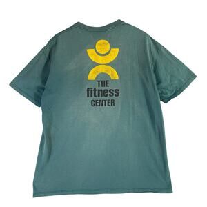 Vintage 90s Phoenix Fitness Center T-Shirt WearGuard USA Made Teal XL‎ Cotton